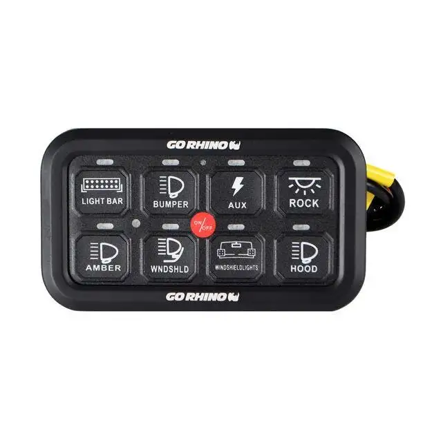 Go Rhino 758CHSCRRF RGB/Bluetooth 8-Channel Light Switch Controller with RF Control