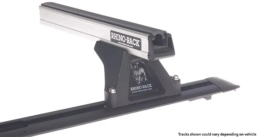 Rhino-Rack JA0884 Heavy Duty RLTF Silver Trackmount 2 Bar Roof Rack