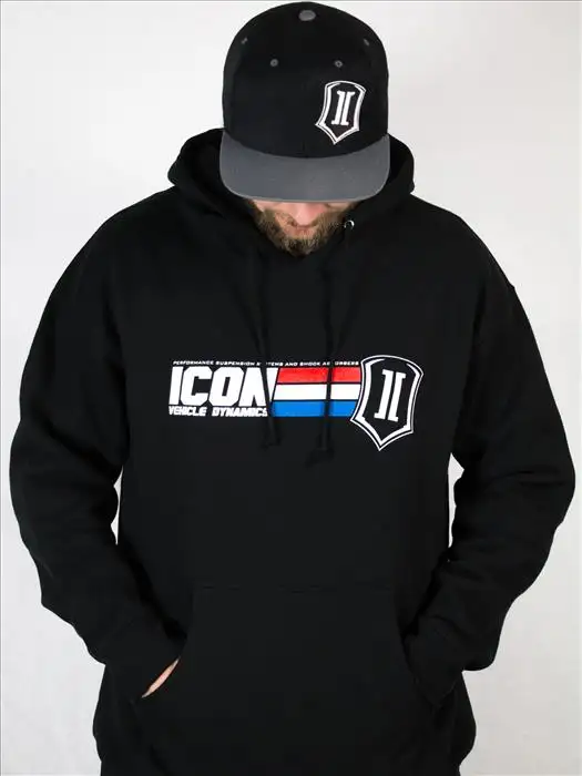 ICON GI-Logo Hoodie – Black, Extra Large at Sexton Offroad in Salt Lake City & Park City, Utah
