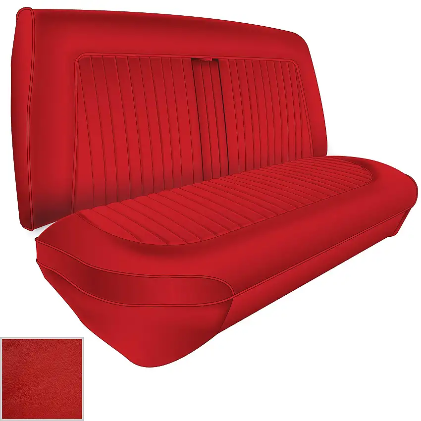 REAR SEAT COVERS, Red, Jaguar MK II