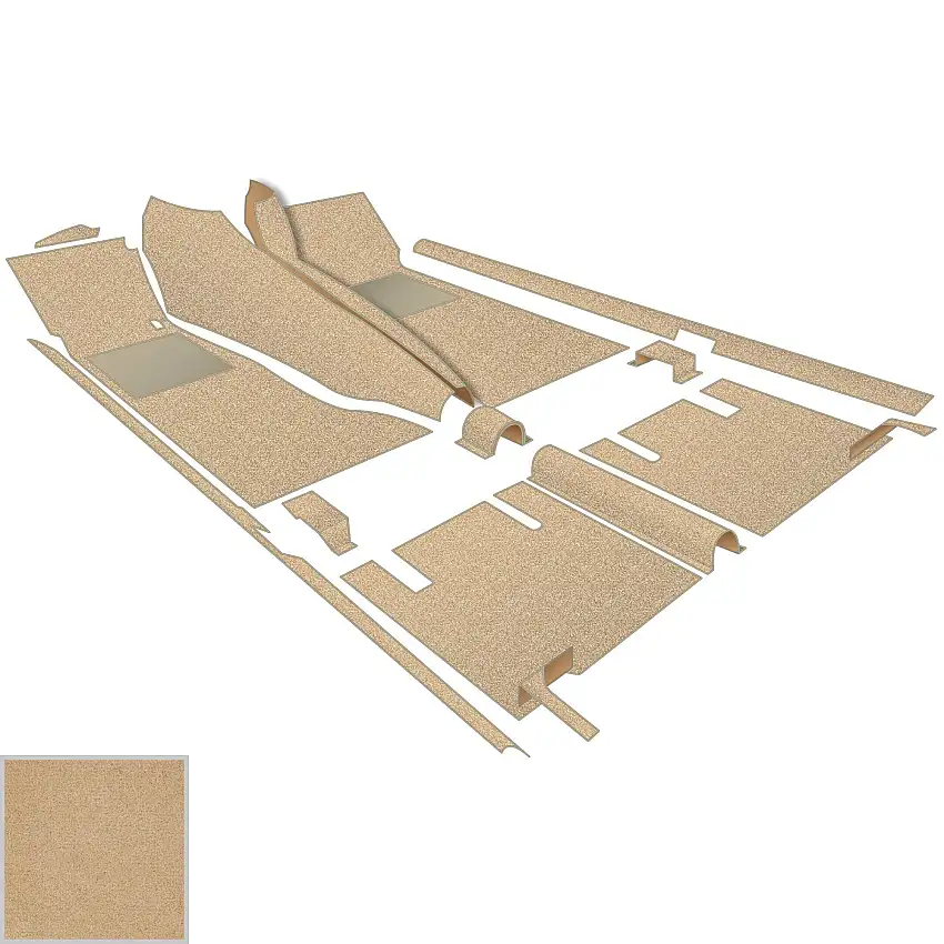 Carpet Set, Light Beige, Jaguar MK II, Automatic
