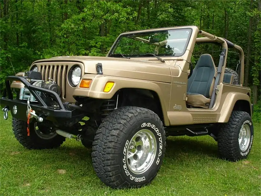 N-FAB J9746 Nerf Step - W2W (1 Stp) - 97-06 Wrangler (Non-Unlimited) TJ/BJ 2Dr - Gloss Blk