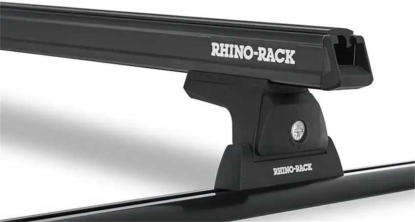 Rhino-Rack JA6246 Heavy Duty RLT600 Trackmount Black 2 Bar Roof Rack