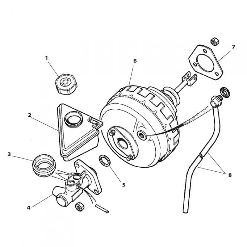 Brake Booster, Three-Hole Mount; Multi Application
