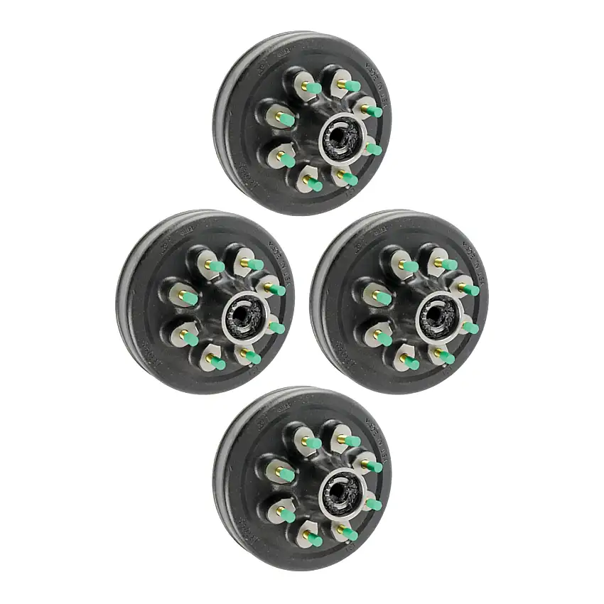 Lippert (4-Pack) 12" Threaded Hybrid Trailer Brake Hub - 8K, 8 on 6-1/2", 9/16" Studs, Oil - Heavy-Duty Trailer Component