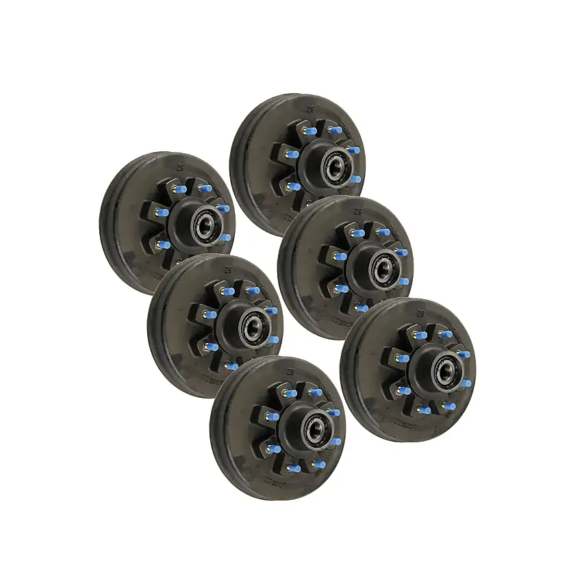 Lippert (6-Pack) 12K Threaded Trailer Idler Hub - , 8 on 6-1/2", 16-17-1/2" Wheel Size, 5/8" Studs - Heavy-Duty Trailer Component