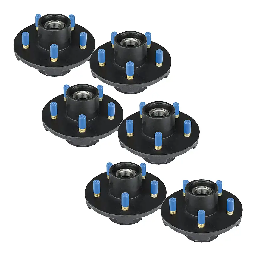 Lippert (6-Pack) 2200 lbs Idler Hub Assembly, 5 on 4.5"; 6.5" Hub Flange - 2,200 (Fully Assembled) - Heavy-Duty Trailer Component