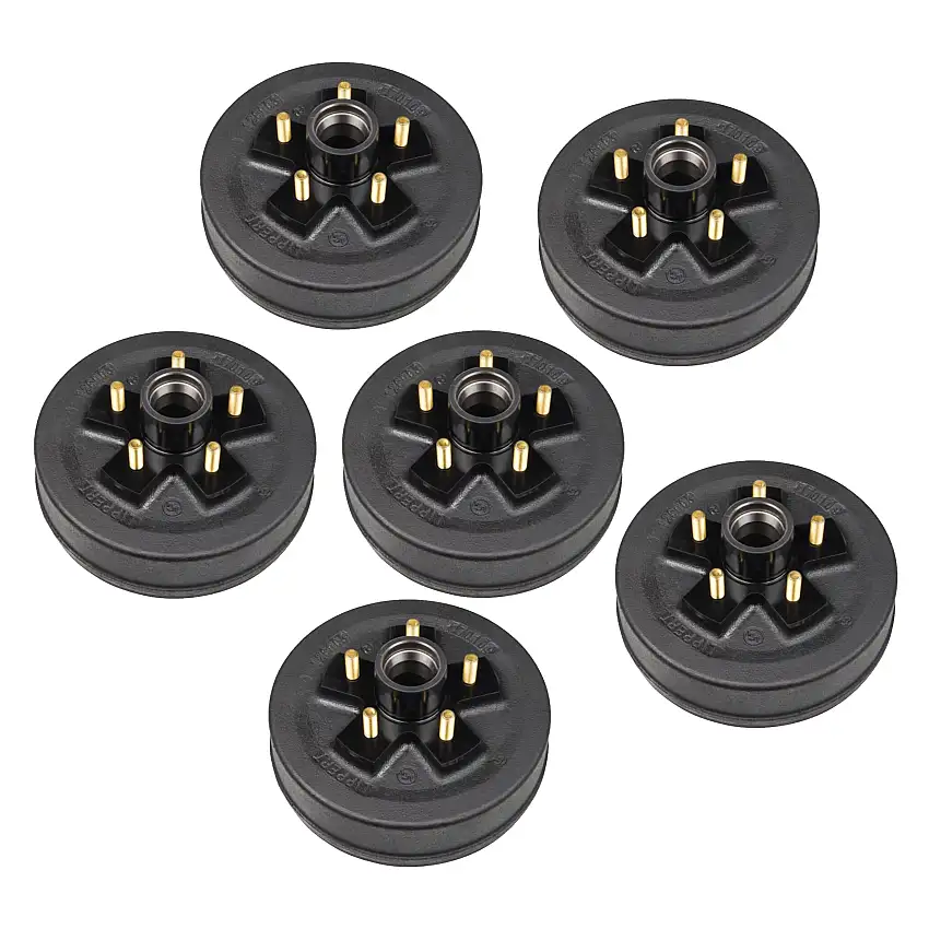 Lippert (6-Pack) 3500 lbs 10" Trailer Brake Hub Assembly - 3,500- 5 on 4-1/2", 1/2" Studs - Heavy-Duty Trailer Component