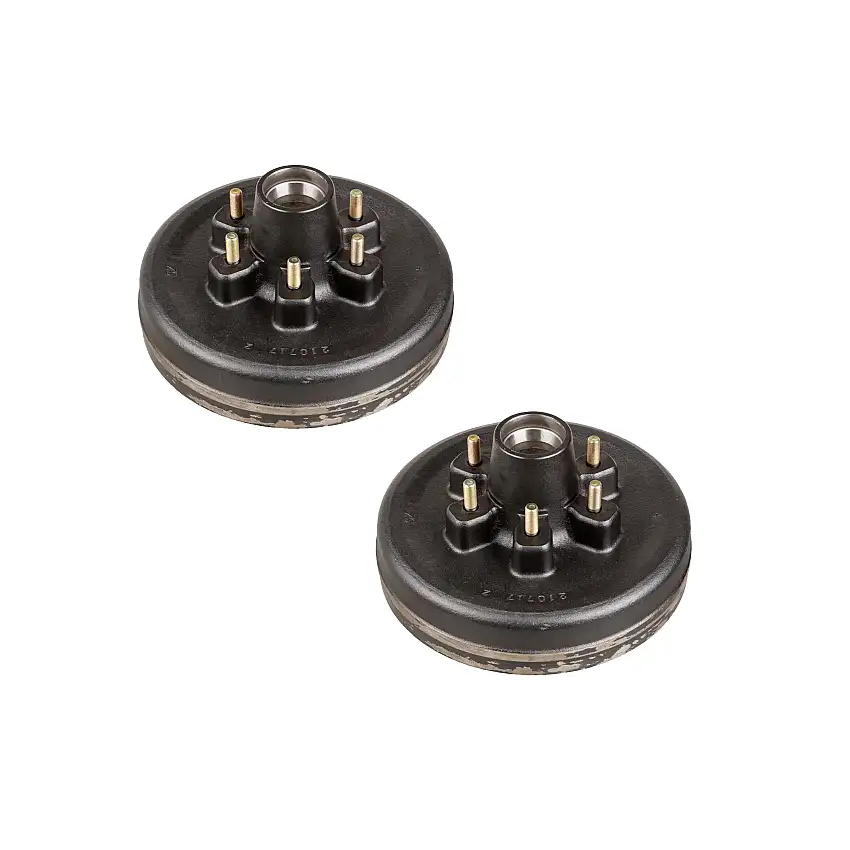 Lippert (2-Pack) 6000 lbs 12" Brake Drum Hub for 6,000- Axle - 6 on 5.5", 1/2" Stud - Heavy-Duty Trailer Component