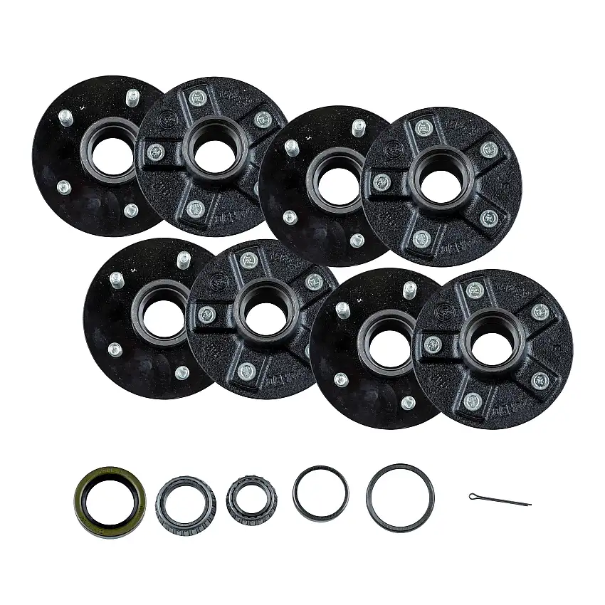 Lippert (4-Pack) 2200 lbs Idler Hub, 5 on 4.5"; 6.5" Hub Flange - 2,200 (with Bearing Cone Kit) - Heavy-Duty Trailer Component