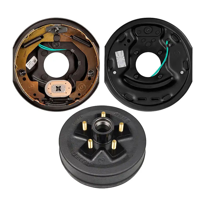 Lippert 10" 3,500 lb Electric Trailer Brake Kit – 1 Trailer Brake Hub (5 on 4.5", 1/2" Stud) with 1 Right Electric Brake Assembly (10" x 2.25")
