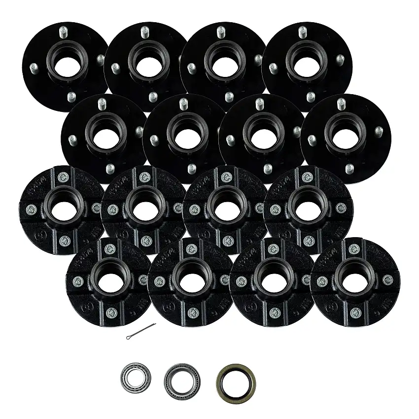 Lippert (8-Pack) 2200 lbs Idler Hub, 4 on 4.0" - 2,200 (with Bearing Cone Kit) - Heavy-Duty Trailer Component