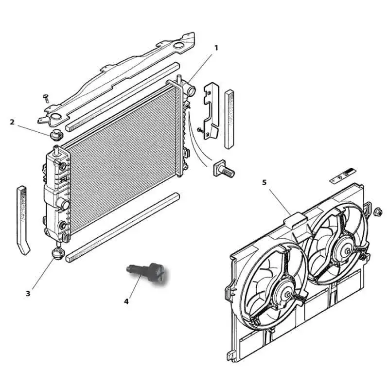 Radiator, XK8, Non-Supercharged To 018107
