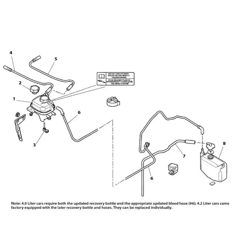 Bleed Hose, Series I XK8/XKR Expansion Tank
