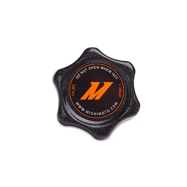 Mishimoto MMRC-13-SMCF Radiator Cap, High-Pressure, 1.3 Bar, Small, Carbon Fiber