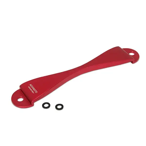 Mishimoto MMTD-SUB-RD CNC Battery Tie-Down fits Subaru, Red