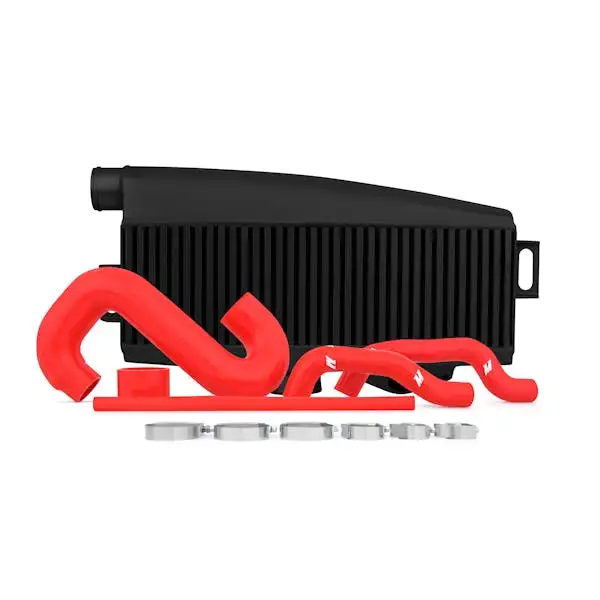 Mishimoto MMTMIC-WRX-01BKRD Top-Mount Intercooler Kit, Black w/ Red Pipes, fits Subaru WRX/STI 2002-2007