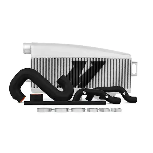 Mishimoto MMTMIC-WRX-01SLBK Top-Mount Intercooler Kit, Silver w/ Black Pipes, fits Subaru WRX/STI 2002-2007