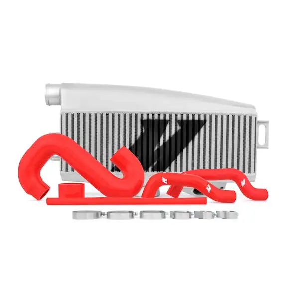 Mishimoto MMTMIC-WRX-01SLRD Top-Mount Intercooler Kit, Silver w/ Red Pipes, fits Subaru WRX/STI 2002-2007