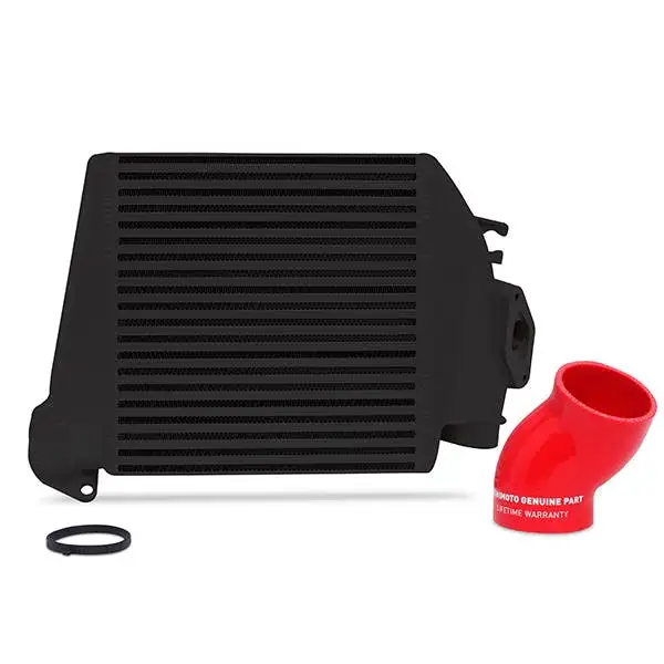 Mishimoto MMTMIC-WRX-08BKRD Top-Mount Intercooler, Black Cooler Red Hoses, fits Subaru WRX 2008-2014