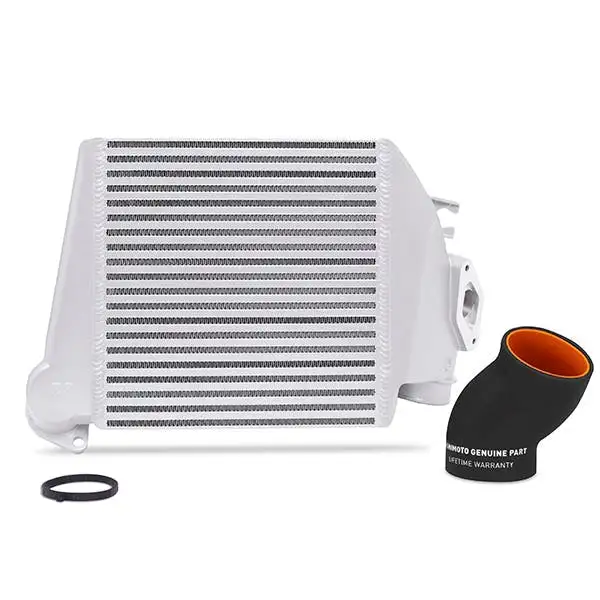 Mishimoto MMTMIC-WRX-08SLBK Top-Mount Intercooler, Silver Cooler Black Hoses, fits Subaru WRX 2008-2014