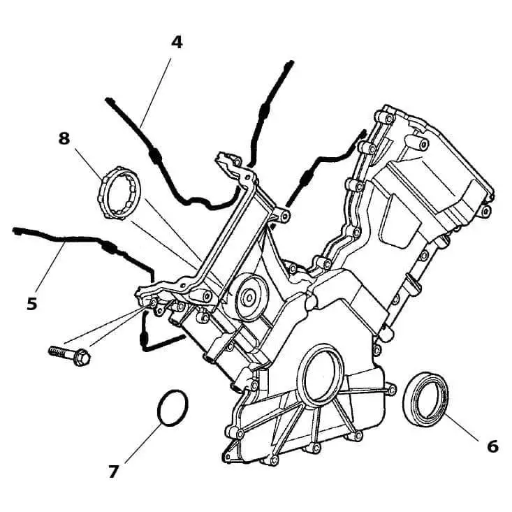 Oil Seal, Inside Timing Cover, Supercharged V-8