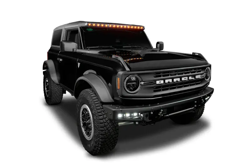2021-2025 Ford Bronco Oracle Lighting Integrated Windshield Roof LED Light Bar System with Carbonized Grey Finish | 5888-023-MF