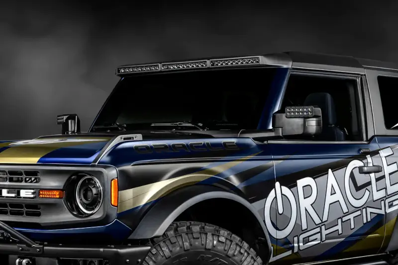 2021-2025 Ford Bronco Oracle Lighting Integrated Windshield Roof LED Light Bar System with Black Finish | 5888-023
