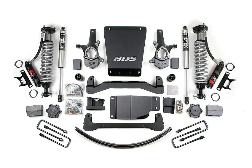 BDS Suspension BDS176PSS 2007-2013 GM 1500 4wd 6" Suspension Lift Kit, 3.5" Rear, Block/AAL - 2.5 PES C/O