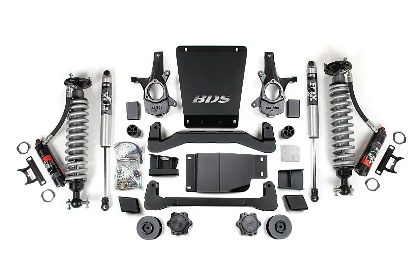 BDS Suspension BDS188PSS 2007-2014 GM SUV 4wd 4" Suspension Lift Kit, 2" Rear, Coil Spring Spacer - 2.5 P
