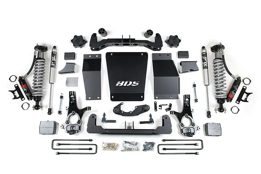 BDS Suspension BDS710PES 2014-2018 GM 1500 4wd 6" Suspension Lift Kit, Cast Steel, 3" Rear, Block - 2.5 P