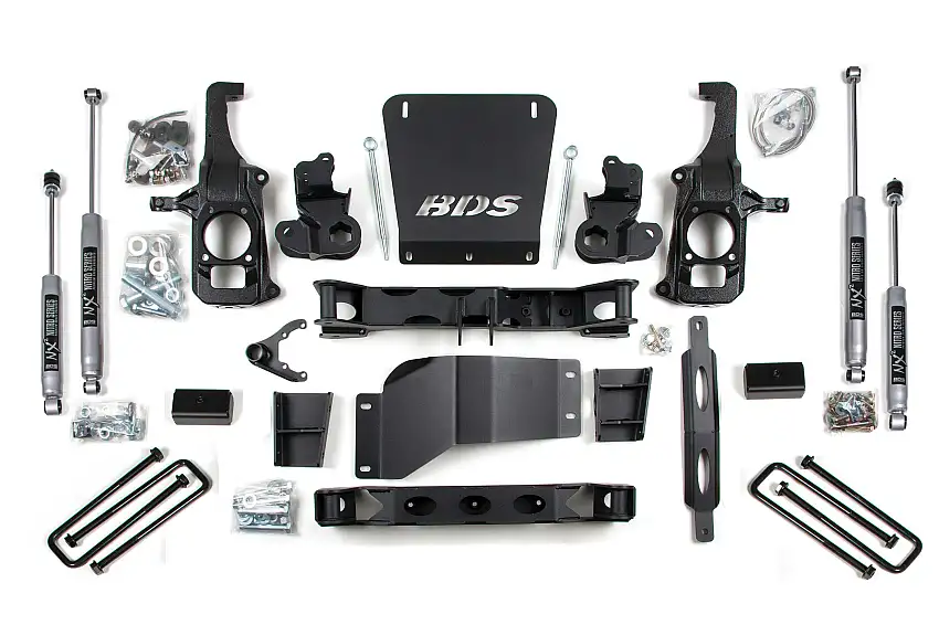 BDS Suspension BDS1827FS 2011-2019 GM 2500HD/3500HD 4wd 6.5" Suspension Lift Kit, 4" Rear, Block - Fox 2.
