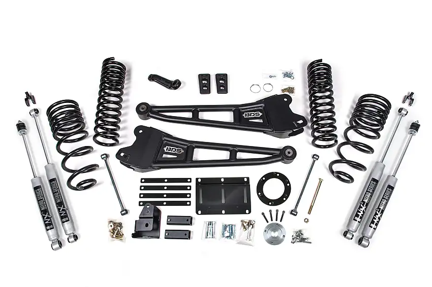 BDS Suspension BDS2100H 2014-2018 Ram 2500 4wd, 6" Radius Arm Suspension Lift Kit, 4" Rear, Spring - Die