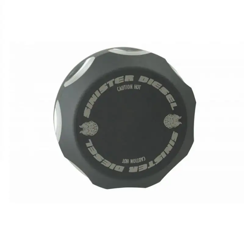 Sinister Diesel Anodized Gray Coolant Reservoir Cap 01-16 GM 6.6L Duramax