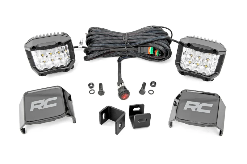 2022-2025 Toyota Tundra Rough Country 3 inch Wide Angle Series LED Ditch Light Kit | 71075