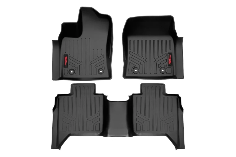 2022-2025 Toyota Tundra CrewMax Rough Country Front & Rear Floor Mats | M-71780