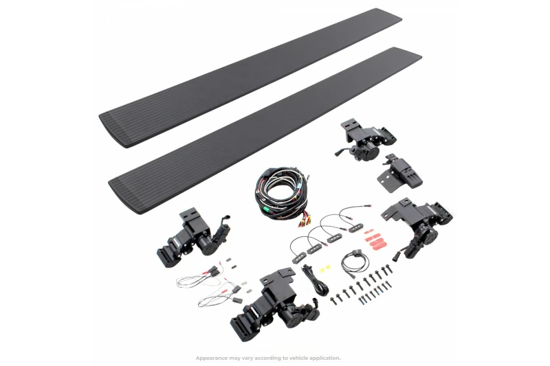 2022-2025 Toyota Tundra SuperCrew Go Rhino E1 Electric Running Board Kit (Textured Black) | 20443587PC
