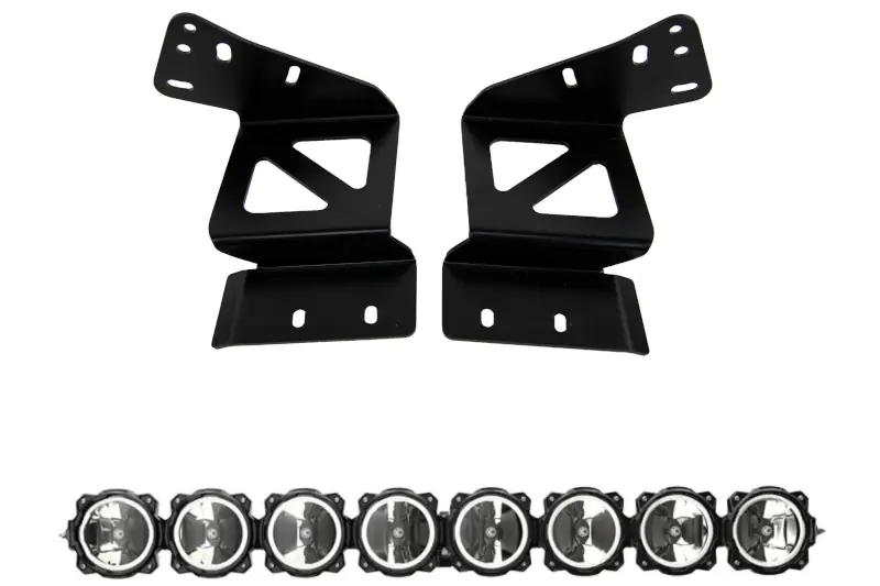 2021-2025 Ford Bronco Grimm & KC HiLites 50 inch Windshield Light Bar Mount Kit with KC HiLites 50 inch Pro6 Gravity® LED Light Bar System | BRONCPRO68ROOF