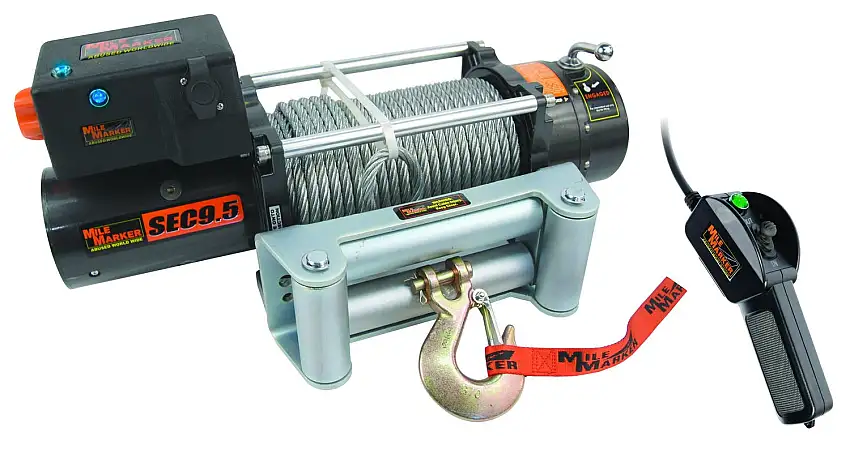Mile Marker 76-50246BW SEC9.5 9,500 lb Waterproof 12V Winch