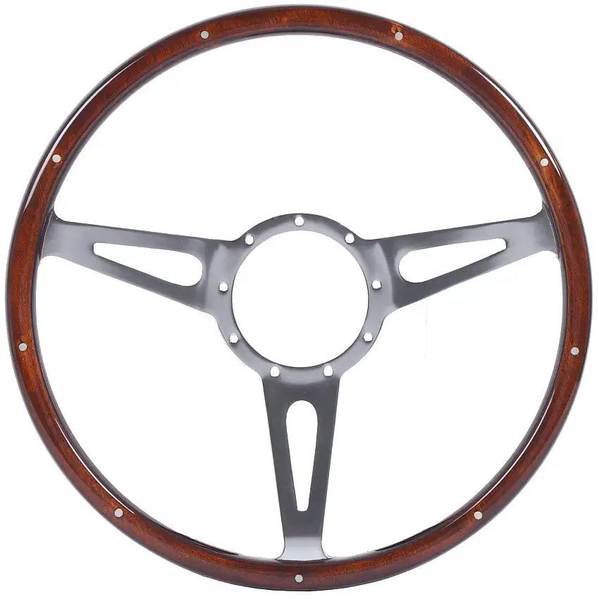 15" Wood Slotted Steering Wheel
