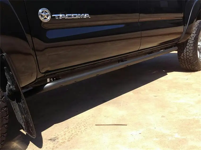 N-FAB T054RKRCC RKR Rails - Cab Len (2 Steps) - 05-15 Tacoma Double - TX Blk