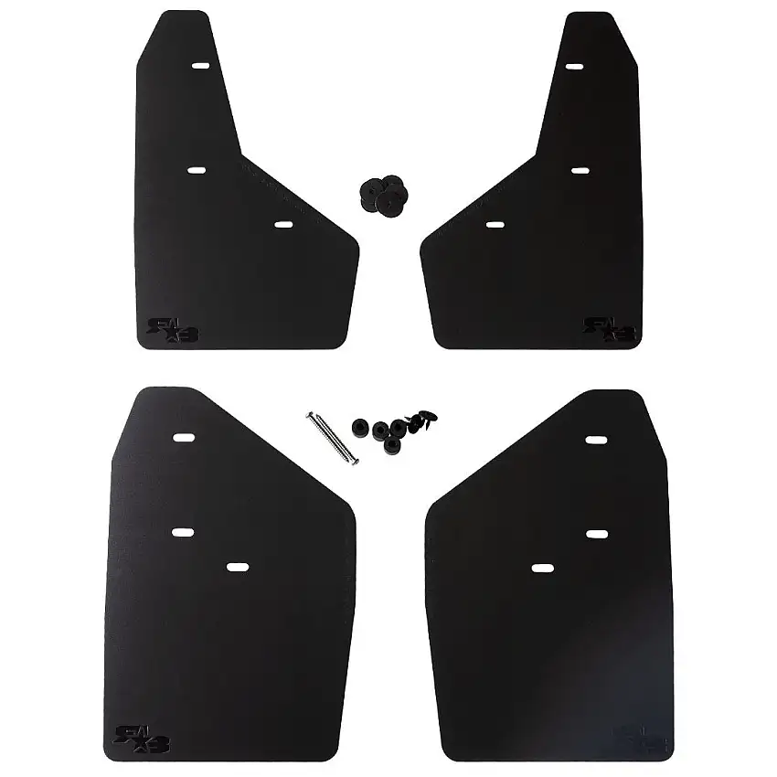 RokBlokz Black Mud Flaps (Set of 4) 15-18 Chevrolet 2500HD / 3500