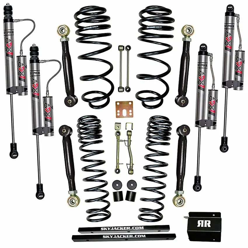 Skyjacker TJ251K-SVX-X 2.5 in. Suspension Lift System With ADX 2.0 Remote Reservoir Monotube Shocks.