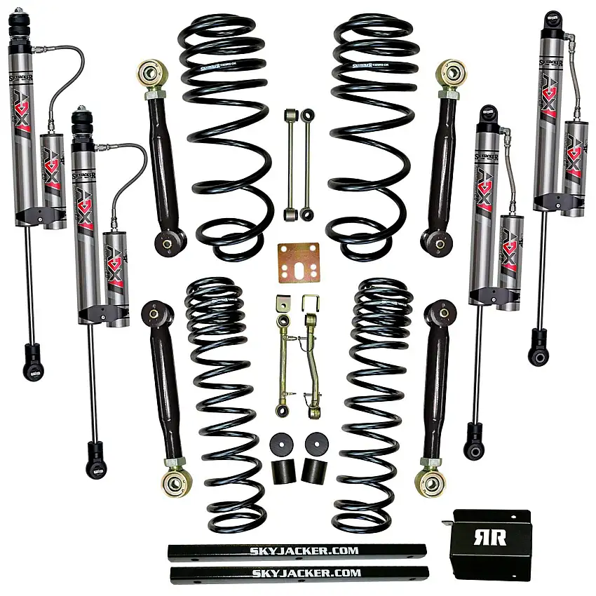 Skyjacker TJ253K-SVX-X 2.5 in. Suspension Lift System With ADX 2.0 Remote Reservoir Monotube Shocks.