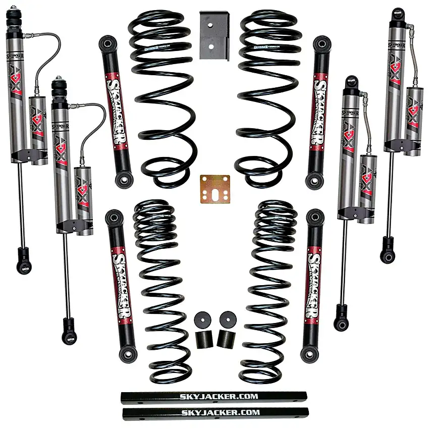 Skyjacker TJ253K-X 2.5 in. Suspension Lift System With ADX 2.0 Remote Reservoir Monotube Shocks.