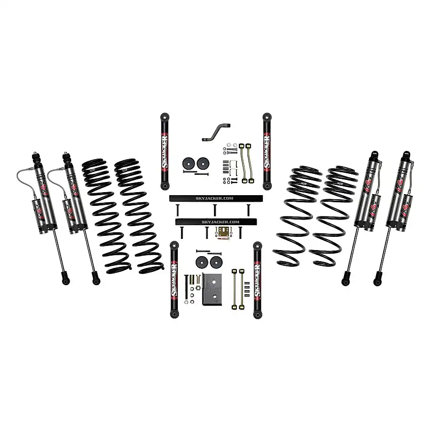 Skyjacker TJ401BKXLT 4 in. Suspension Lift System With ADX 2.0 Remote Reservoir Shocks.