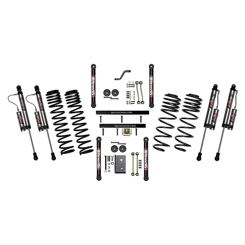 Skyjacker TJ403BKXLT 4 in. Suspension Lift System With ADX 2.0 Remote Reservoir Shocks.