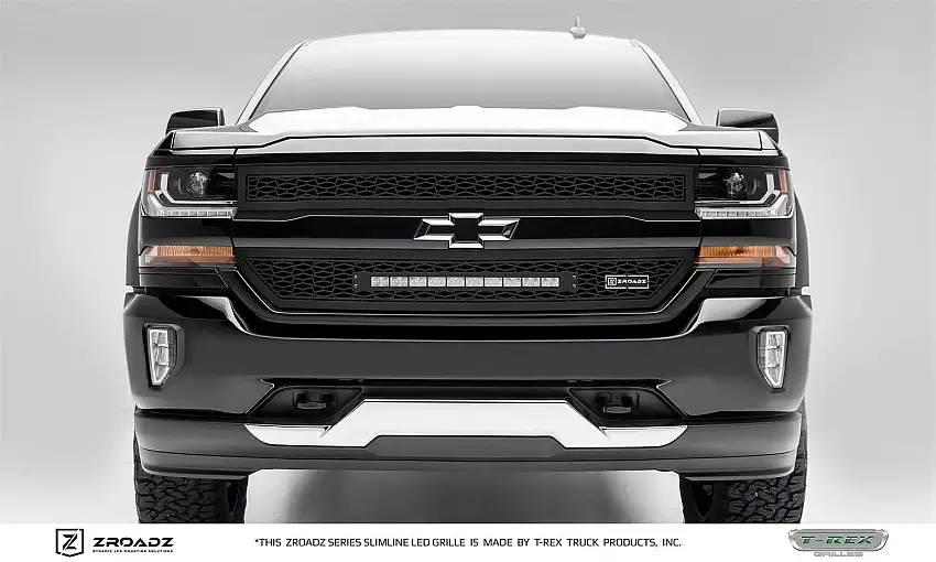 T-Rex Grilles Z311281 ZROADZ Grille, Black, Mild Steel, 2 Pc, Insert