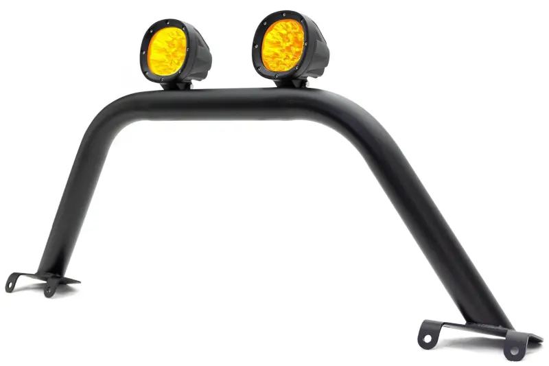 2021-2025 Ford Bronco ZROADZ Prerunner Baja Bar LED Kit with (2) 4 inch Round Amber ZROADZ LED Pod Lights | Z325441-KITA