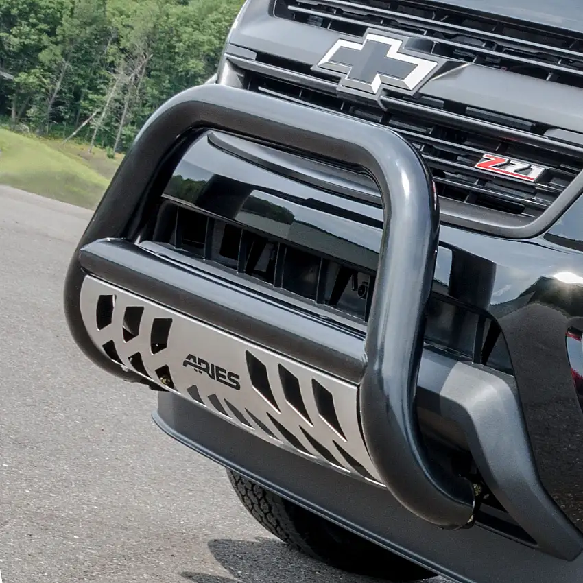 Aries Automotive 3" Black Steel Bull Bar for Chevrolet Silverado, GMC Sierra 2500, 3500 HD B35-4013